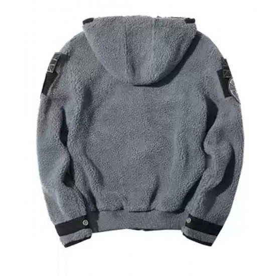 Ghost Call of Duty Sherpa Grey Hoodie Ghost Call of Duty Sherpa Grey Hoodie