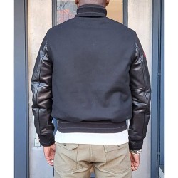 Golden Bear Black Varsity Jacket Golden Bear Black Varsity Jacket