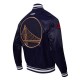 Golden State Warriors 2024/25 City Edition Chenille Navy Satin Jacket Golden State Warriors 2024/25 City Edition Chenille Navy Satin Jacket