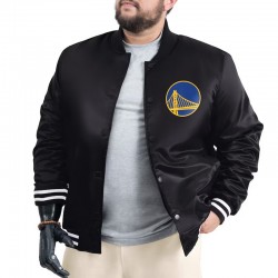 Golden State Warriors Adaptive Bold Logo Varsity Satin Jacket
