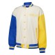 Golden State Warriors Color Block Bomber Full-Snap Jacket Golden State Warriors Color Block Bomber Full-Snap Jacket
