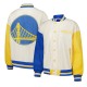Golden State Warriors Color Block Bomber Full-Snap Jacket Golden State Warriors Color Block Bomber Full-Snap Jacket