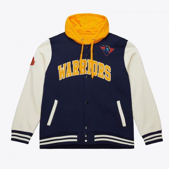Golden State Warriors Courtside Varsity Fleece Jacket Golden State Warriors Courtside Varsity Fleece Jacket