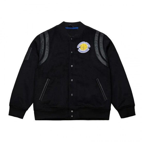 Golden State Warriors Nights Walk The Tunnel Black Varsity Jacket Golden State Warriors Nights Walk The Tunnel Black Varsity Jacket