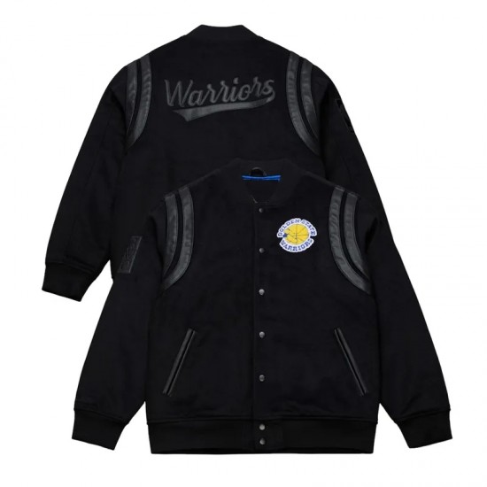 Golden State Warriors Nights Walk The Tunnel Black Varsity Jacket