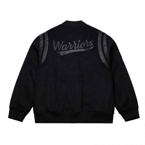 Golden State Warriors Nights Walk The Tunnel Black Varsity Jacket Golden State Warriors Nights Walk The Tunnel Black Varsity Jacket