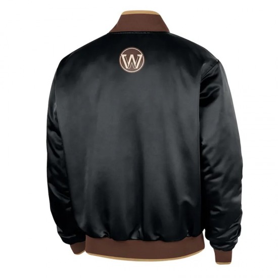 Golden State Warriors Remix Courtside Black Bomber Jacket