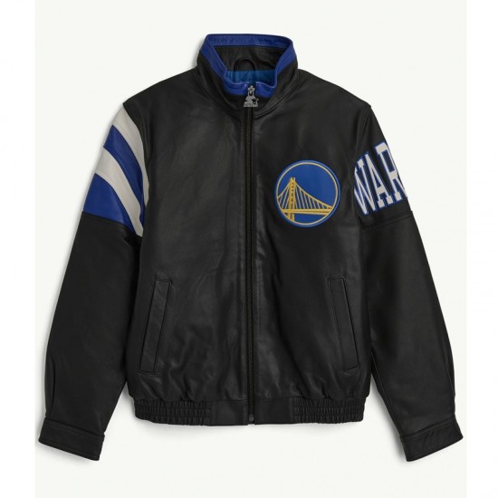 Golden State Warriors Retro Full Zip Leather Jacket Golden State Warriors Retro Full Zip Leather Jacket