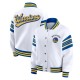 Golden State Warriors Snap Front White Fleece Jacket