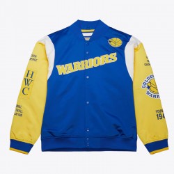 Golden State Warriors Team Origins Royal Satin Jacket