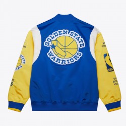 Golden State Warriors Team Origins Royal Satin Jacket