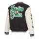 Gothic Boston Celtics Black and White Varsity Jacket