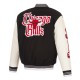 Gothic Chicago Bulls Varsity Wool/Leather Black and White Jacket