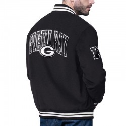 Green Bay Packers Blackout Corduroy Varsity Jacket