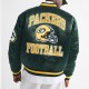 Green Bay Packers Green Varsity Bomber Satin Jacket Green Bay Packers Green Varsity Bomber Satin Jacket