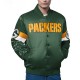 Green Bay Packers Triple Option Varsity Satin Jacket Green Bay Packers Triple Option Varsity Satin Jacket