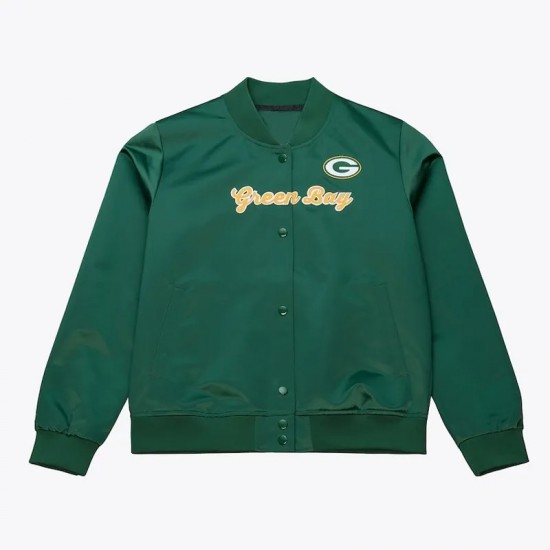 Green Bay Packers Vintage Green Satin Jacket Green Bay Packers Vintage Green Satin Jacket
