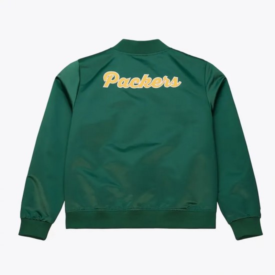 Green Bay Packers Vintage Green Satin Jacket Green Bay Packers Vintage Green Satin Jacket