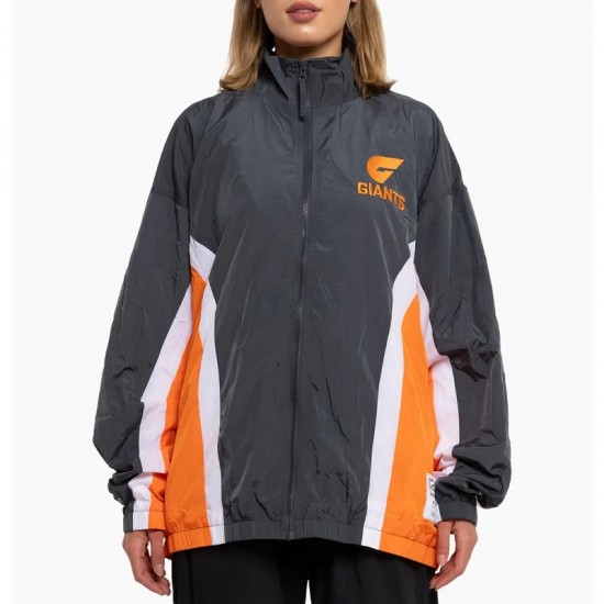 GWS Giants Charcoal Retro Track Jacket GWS Giants Charcoal Retro Track Jacket