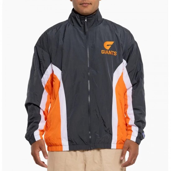 GWS Giants Charcoal Retro Track Jacket GWS Giants Charcoal Retro Track Jacket