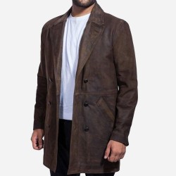 Half Life Brown Leather Coat Half Life Brown Leather Coat