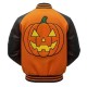 Halloween Pumpkin Crew Black and Orange Varsity Jacket