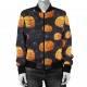 Halloween Pumpkin Print Bomber Jacket Halloween Pumpkin Print Bomber Jacket