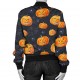 Halloween Pumpkin Print Bomber Jacket Halloween Pumpkin Print Bomber Jacket