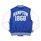 Hampton University Royal and White Baseball Jacket Hampton University Royal and White Baseball Jacket
