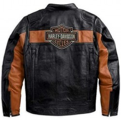 Harley Davidson Distressed Biker Leather Jacket