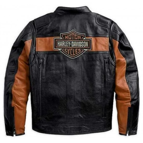 Harley Davidson Distressed Biker Leather Jacket