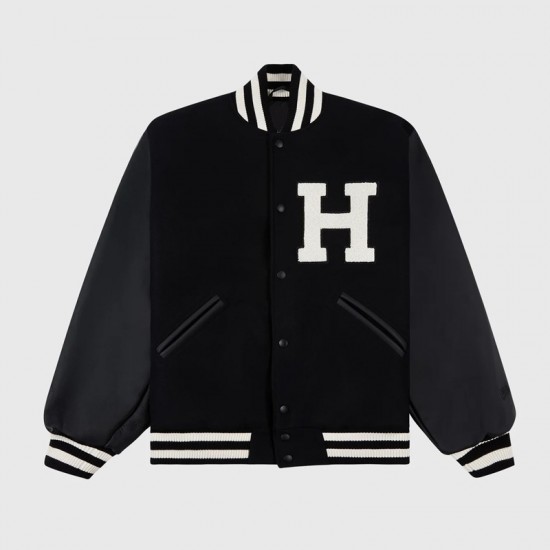 Harvard University Black Varsity Wool & Leather Jacket Harvard University Black Varsity Wool & Leather Jacket