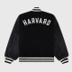 Harvard University Black Varsity Wool & Leather Jacket