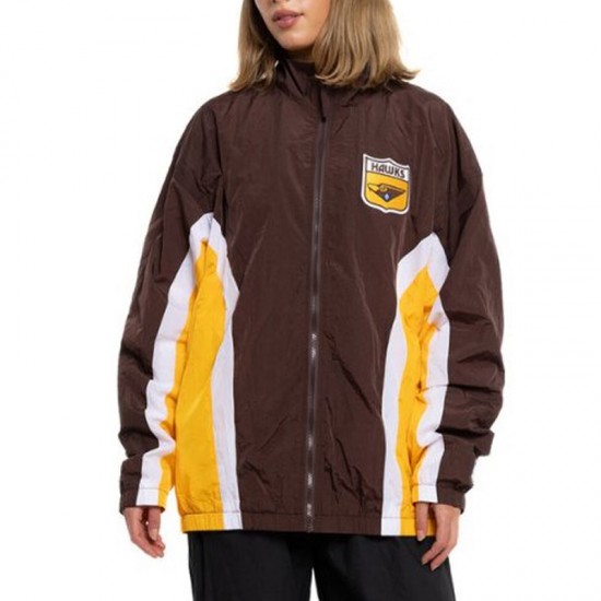 Hawks Brown Retro Track Jacket – Hawthorn Team Style Hawks Brown Retro Track Jacket – Hawthorn Team Style