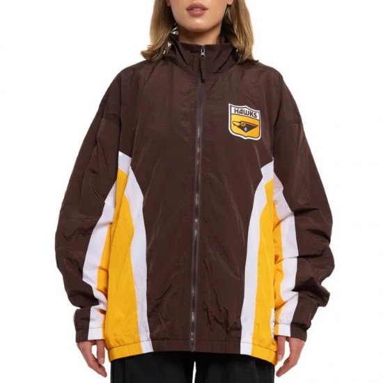 Hawks Brown Retro Track Jacket – Hawthorn Team Style Hawks Brown Retro Track Jacket – Hawthorn Team Style