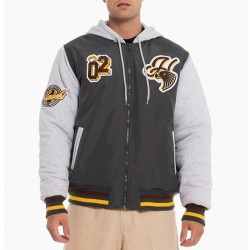 Hawks Patchwork Hooded Jacket – Hawthorn Team Style Hawks Patchwork Hooded Jacket – Hawthorn Team Style