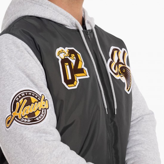 Hawks Patchwork Hooded Jacket – Hawthorn Team Style Hawks Patchwork Hooded Jacket – Hawthorn Team Style