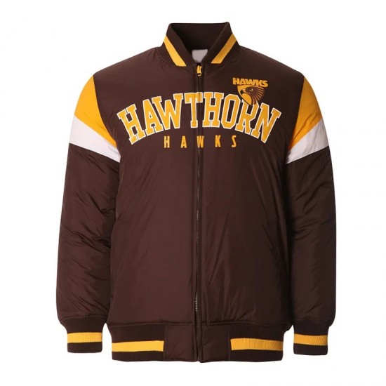 Hawthorn Hawks Brown Fan Varsity Team Jacket