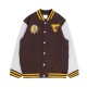 Hawthorn Hawks Brown Gray Varsity Fleece Jacket Hawthorn Hawks Brown Gray Varsity Fleece Jacket