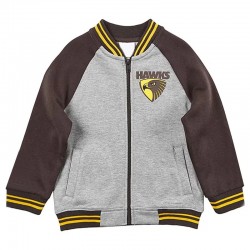 Hawthorn Hawks Gray Navy Varsity Full Zip Fleece Jacket