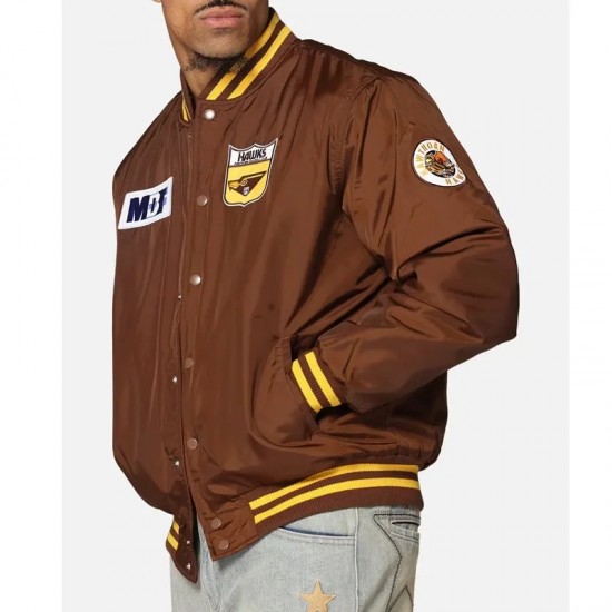 Hawthorn Hawks Team Brown Bomber Jacket