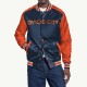 Houston Astros Blue and Orange Varsity Satin Jacket Houston Astros Blue and Orange Varsity Satin Jacket