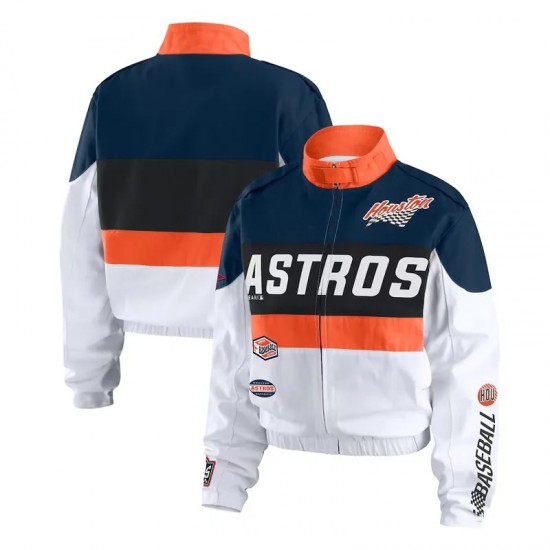 Houston Astros Racing Orange/White Full-Zip Jacket
