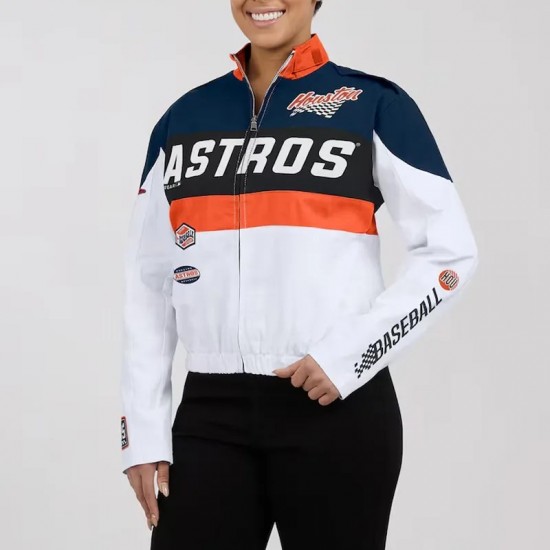 Houston Astros Racing Orange/White Full-Zip Jacket