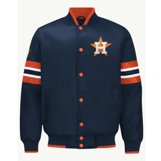 Houston Astros Scout I Navy Satin Jacket Houston Astros Scout I Navy Satin Jacket