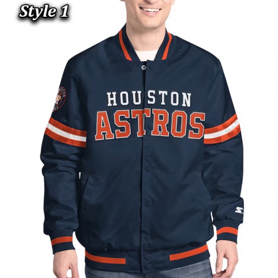 Houston Astros Varsity Scout Satin Jacket Houston Astros Varsity Scout Satin Jacket