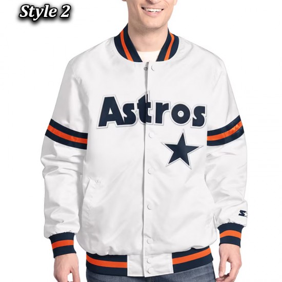 Houston Astros Varsity Scout Satin Jacket Houston Astros Varsity Scout Satin Jacket