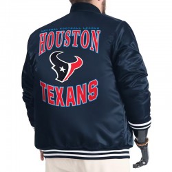 Houston Texans Adaptive Team Graphic Varsity Satin Jacket