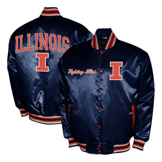 Illinois Fighting Illini Club Satin Jacket