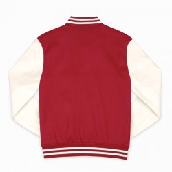 Indiana Hoosiers Crimson and Off White Varsity Jacket